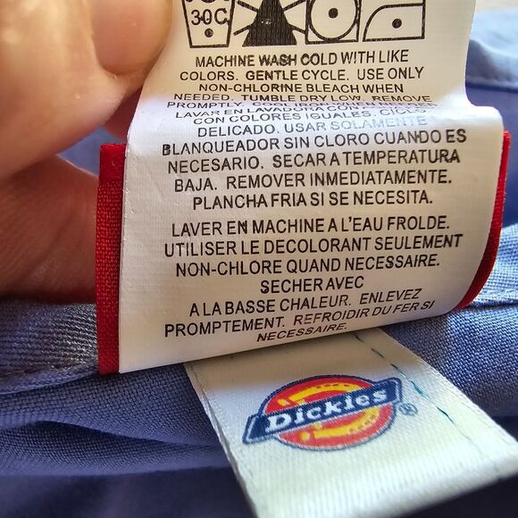 Dickies Mock Scrubs Women's Plus 2X Blue Tops Bundle Deal 1 NWT & 1 EUC Pockets - Picture 5 of 11